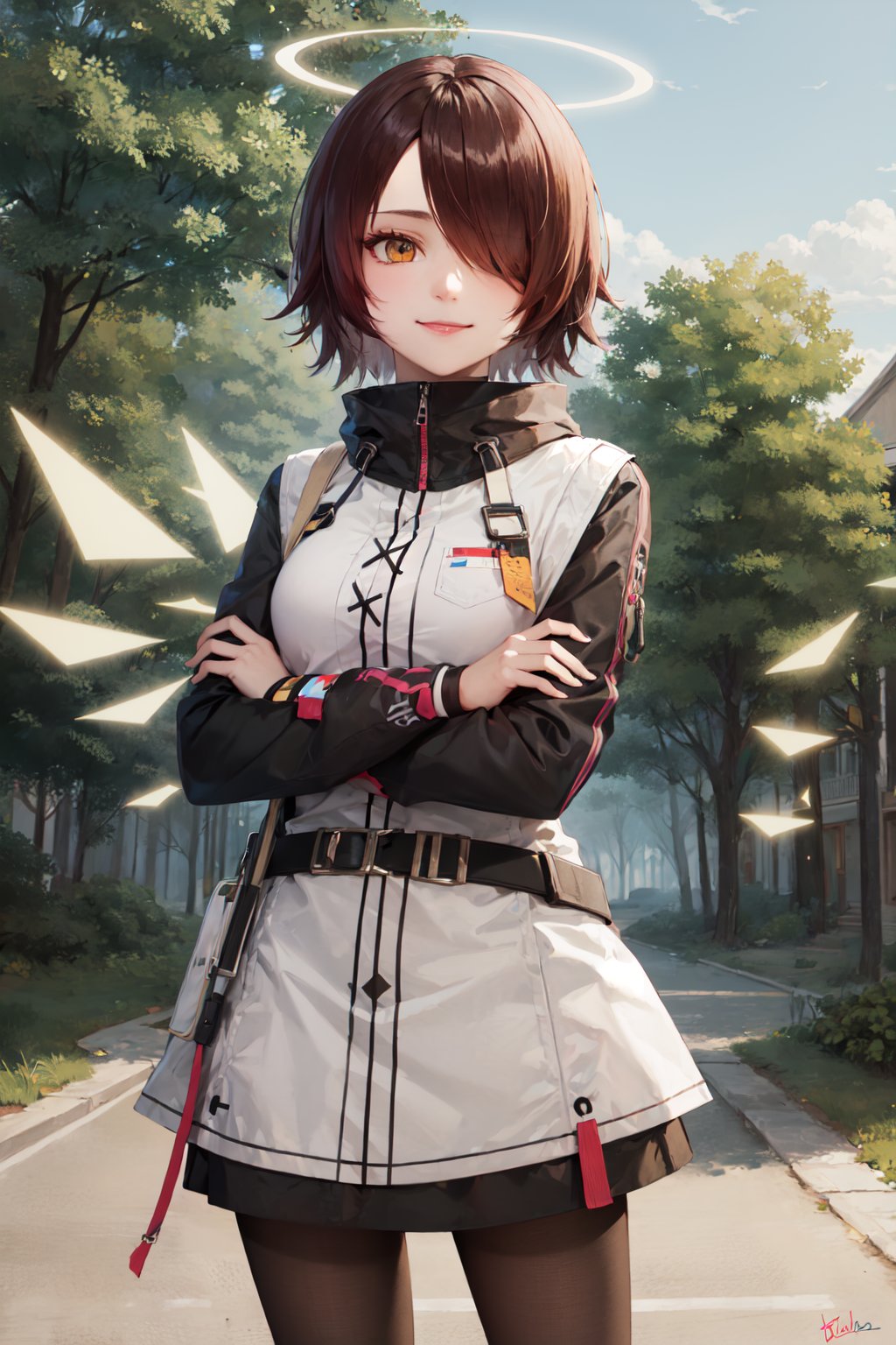 00141-3453419444-(masterpiece, best quality_1.2), , cowboy shot, solo, 1girl, exusiai, smile, closed mouth, looking at viewer, crossed arms, hair.jpg